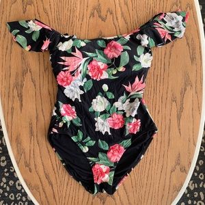 Floral Off the Shoulder One Piece